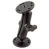 RAM® Universal Double Ball Mount with Two Round Plates RAMB101U