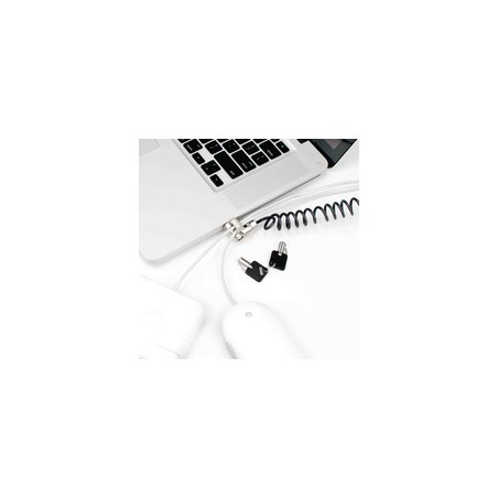 T-BAR SECURITY KEYED COILED/CABLE LOCK - BLACK