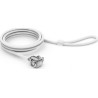 UNIVERSAL TABLET LOCK WITH/KEYED CABLE LOCK - WHITE