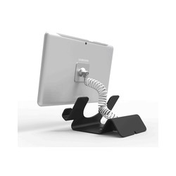 UNIVERSAL TABLET HOLDER - BLACK/WITH COILED CABLE LOCK - BLACK