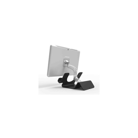 UNIVERSAL TABLET HOLDER - BLACK/WITH COILED CABLE LOCK - BLACK