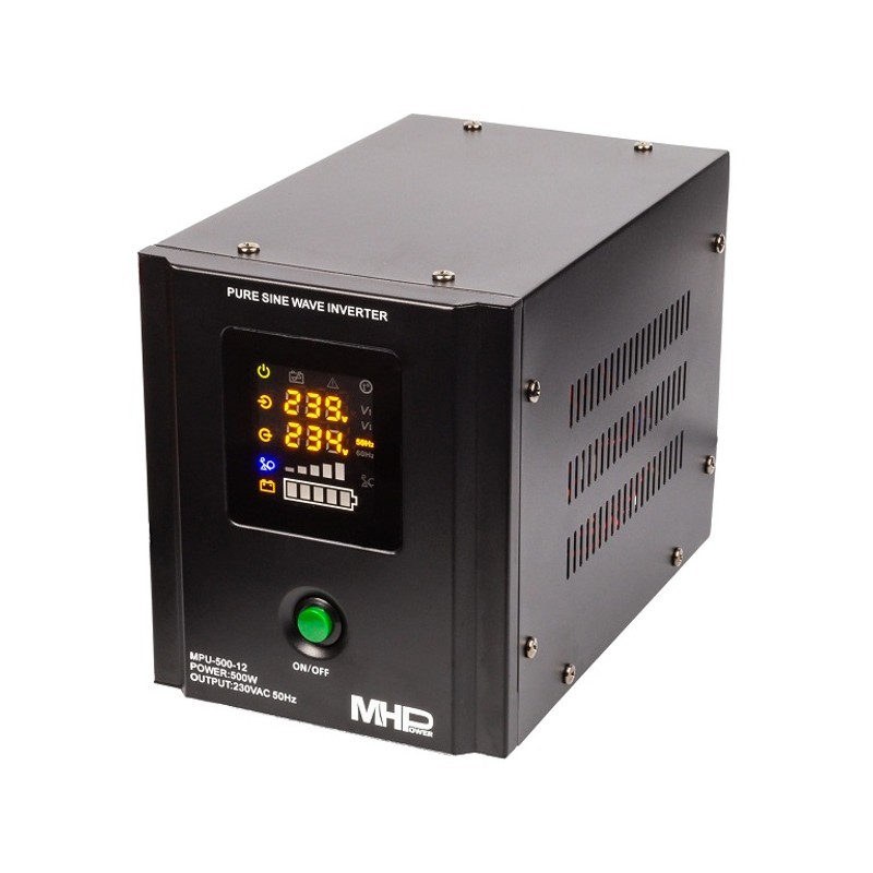 MHPower záložní zdroj MPU-500-12, UPS, 500W, čistý sinus, 12V