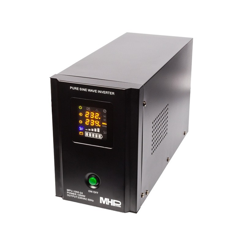 MHPower záložní zdroj MPU-1050-24, UPS, 1050W, čistý sinus, 24V