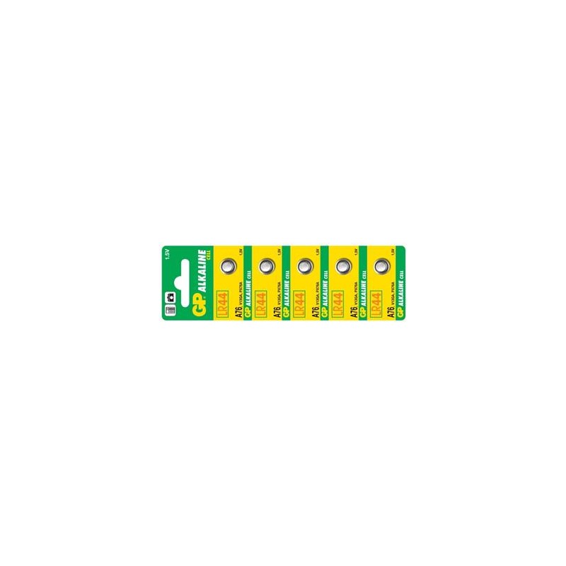 Alkalická Baterie GP LR44 (A76) - 5ks 1041007615