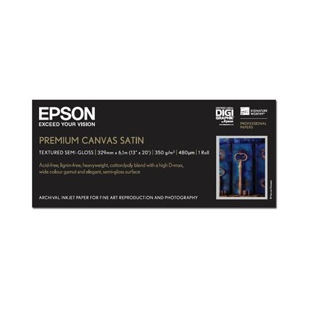 Epson PremierArt Water Resistant Canvas - Lesklý - Role (33 cm x 6,1 m) - 350 g/m? - 1 role umělecký papír - pro SureColor