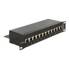 10 Patch Panel 12 Port Cat.6A black, 10 Patch Panel 12 Port Cat.6A black