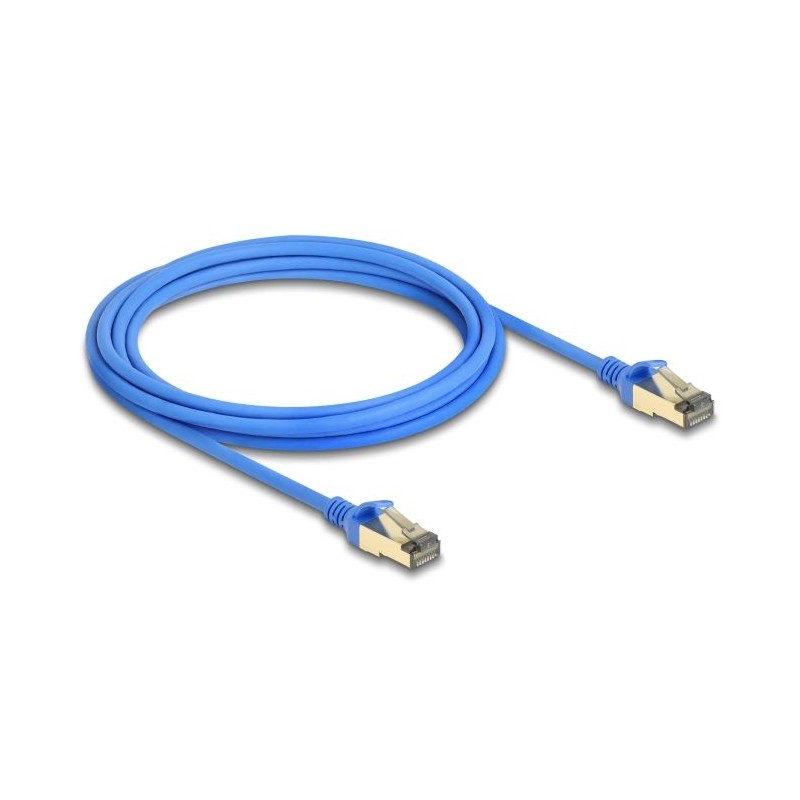 Delock - Sítový kabel - RJ-45 (M) do RJ-45 (M) - 3 m - 4.9 mm - FTP - CAT 8.1 - neobsahuje halogen, provedení bez hrbolku