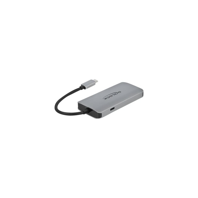 Delock USB 3.2 Gen 1 Hub with 4 Ports and Gigabit LAN and PD - Rozbočovač - 4 x USB 3.2 Gen 1 + 1 x 10/100/1000 - desktop