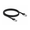 Delock - Patch kabel - RJ-45 (M) do RJ-45 (M) - 1 m - 6 mm - S/FTP - CAT 6a - venkovní - černá