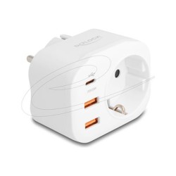 Delock - Socket splitter - s detskou pojistkou - AC 100-240 V - 4000 Watt - vstup: power CEE 7/7 - výstupní konektory: 1 (power