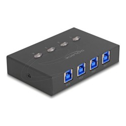 Delock - USB periferní sharing switch - 5 Gbps, 4 PC na 1 zarízení - 5 x USB - desktop