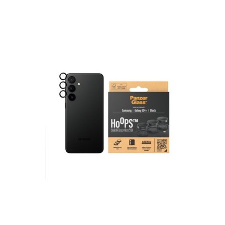 PanzerGlass Hoops - Chránic na objektiv pro mobilní telefon - sklo - barva rámu cerná - pro Samsung Galaxy S24+