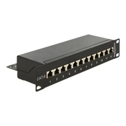 10 Patch Panel 12 Port Cat.6 black, 10 Patch Panel 12 Port Cat.6 black