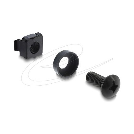 Delock - Sada pro montáž hardwaru do racku - pro 10" a 19" 100 kusu - cerná