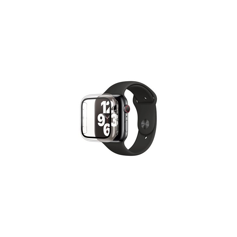 PanzerGlass - Ochrana obrazovky pro chytré hodinky - celé telo - sklo - barva rámu cerná - pro Apple Watch Hermčs Series 9, SE