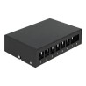 Delock - Záslepný patch panel keystone - montáž na stěnu, montáž na kolejnici DIN - černá - 8 portů