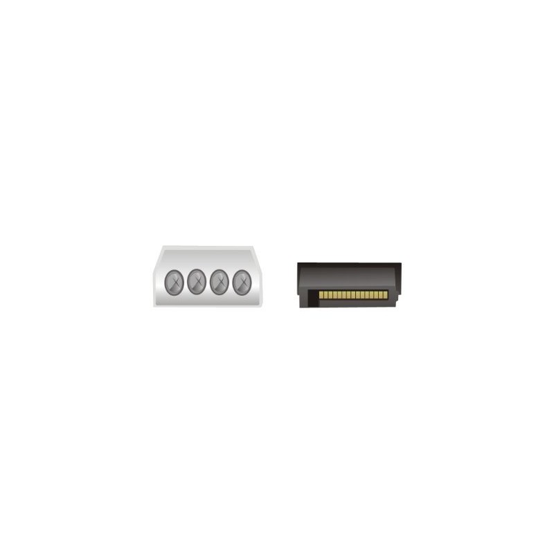 Delock - Adaptér napájení - SATA napájení (M) do 4 pinové interní napájení (M) - 6 cm