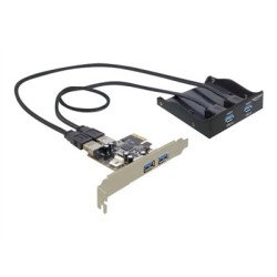 Delock Front Panel 2 x USB 3.0 + PCI Express Card 2 x USB 3.0 - USB adaptér - PCIe - USB, USB 2.0, USB 3.0 - 4 porty
