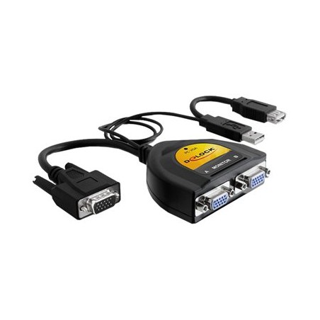 Delock 2 Port VGA Data Splitter - Separátor video - 2 x VGA