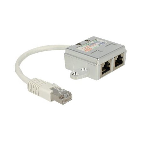 Delock RJ45 Port Doubler - Síťový rozdělovač - RJ-45 (M) do RJ-45 (F) - 15 cm