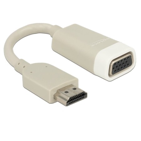 Delock - Video adaptér - HD-15 (VGA) se zdířkami (female) do HDMI s piny (male) - bílá