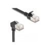 Delock - Sítový kabel - RJ-45 (M) dolu zahnutý do RJ-45 (M) rovné - 3 m - 4.5 mm - S/FTP - CAT 6a - neobsahuje halogen