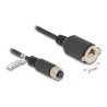 Delock - Sítový kabel - 8pinový M12-A (F) do RJ-45 (F) šroubovací - 5 m - 6.8 mm - FTP - CAT 5e - IP67 - lisovaný, licna - cerná
