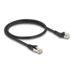 Delock - Patch kabel - RJ-45 (M) vlevo do RJ-45 (M) rovné - 50 cm - 6 mm - S/FTP - CAT 8.1 - bootovaný, neobsahuje halogen