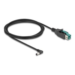 Delock - Kabel PoweredUSB - USB PlusPower (12 V) (M) do DC jack 5,5 x 2,1 mm (M) úhlový - 12 V - 2 m - cerná