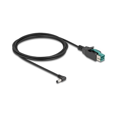 Delock - Kabel PoweredUSB - USB PlusPower (12 V) (M) do DC jack 5,5 x 2,1 mm (M) úhlový - 12 V - 2 m - cerná