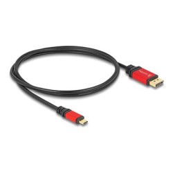 Delock - Kabel adaptéru - 24 pin USB-C (M) do DisplayPort (M) - 1 m - podpora 8K30Hz, podpora režimu DP Alt, podpora HDR10