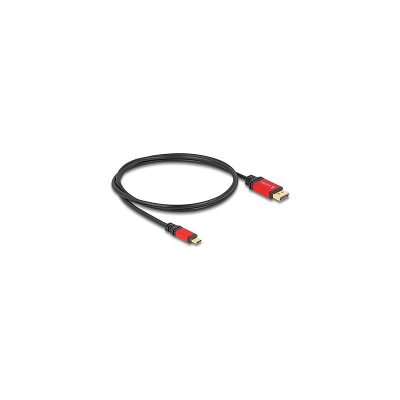 Delock - Kabel adaptéru - 24 pin USB-C (M) do DisplayPort (M) - 1 m - podpora 8K30Hz, podpora režimu DP Alt, podpora HDR10