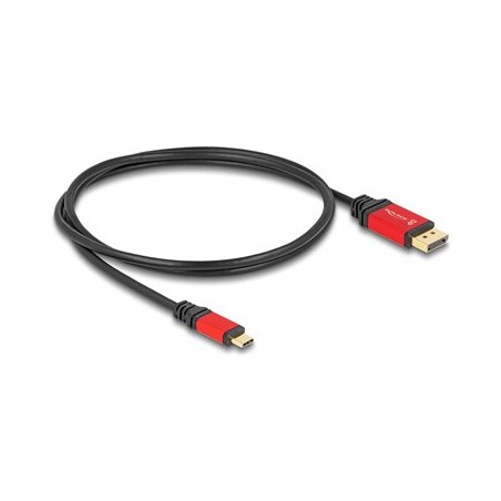 Delock - Kabel adaptéru - 24 pin USB-C (M) do DisplayPort (M) - 1 m - podpora 8K30Hz, podpora režimu DP Alt, podpora HDR10