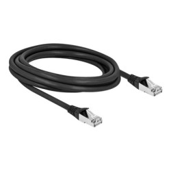 Delock - Patch kabel - RJ-45 (M) do RJ-45 (M) - 3 m - 6 mm - S/FTP - CAT 6a - venkovní - černá
