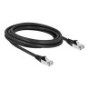 Delock - Patch kabel - RJ-45 (M) do RJ-45 (M) - 3 m - 6 mm - S/FTP - CAT 6a - venkovní - černá