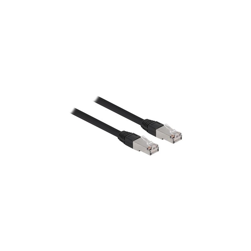 Delock - Patch kabel - RJ-45 (M) do RJ-45 (M) - 15 m - 7 mm - S/FTP - CAT 6a - neobsahuje halogen, lisovaný, venkovní - černá