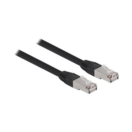 Delock - Patch kabel - RJ-45 (M) do RJ-45 (M) - 15 m - 7 mm - S/FTP - CAT 6a - neobsahuje halogen, lisovaný, venkovní - černá