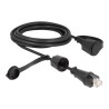 Delock - Patch kabel - RJ-45 (M) do RJ-45 (M) - 3 m - 6 mm - STP - CAT 6 - venkovní - cerná