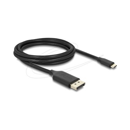 Delock - USB kabel - USB-C (M) do DisplayPort (M) - DisplayPort 1.4 - 2 m - podpora 8K60Hz, podpora režimu DP Alt, podpora HDR