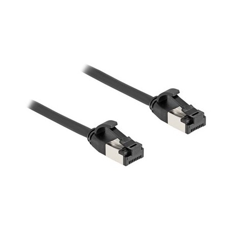 Delock - Sítový kabel - RJ-45 (M) do RJ-45 (M) - 2 m - U/FTP - CAT 8.1 - provedení bez hrbolku - cerná