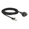 Delock - Sítový prodlužovací kabel - RJ-50 (M) do RJ-50 (F) s maticemi - 3 m - S/FTP - provedení bez hrbolku - cerná