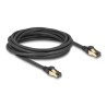 Delock - Sítový kabel - RJ-45 (M) do RJ-45 (M) - 5 m - 6 mm - S/FTP - CAT 7 - venkovní, provedení bez hrbolku - cerná