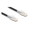 Delock - Sítový kabel - RJ-45 (M) do RJ-45 (M) - 1 m - 6 mm - S/FTP - CAT 6a - neobsahuje halogen, provedení bez hrbolku - cerná