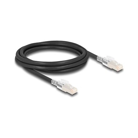 Delock - Patch kabel - RJ-45 (M) do RJ-45 (M) - 2 m - 6 mm - S/FTP - CAT 6a - neobsahuje halogen, lisovaný, provedení bez