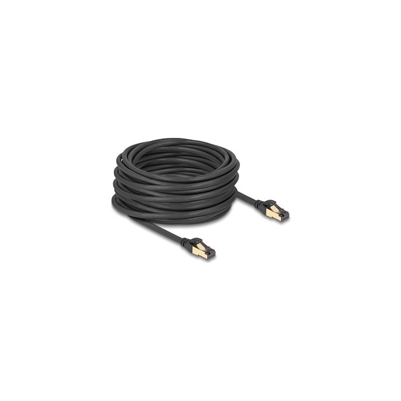 Delock - Sítový kabel - RJ-45 (M) do RJ-45 (M) - 15 m - 6 mm - S/FTP - CAT 7 - provedení bez hrbolku - cerná