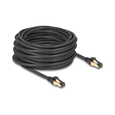 Delock - Sítový kabel - RJ-45 (M) do RJ-45 (M) - 15 m - 6 mm - S/FTP - CAT 7 - provedení bez hrbolku - cerná