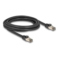 Delock - Patch kabel - RJ-45 (M) do RJ-45 (M) - 3 m - 0.73 cm - U/FTP - CAT 6a - cerná