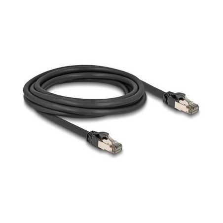 Delock - Patch kabel - RJ-45 (M) do RJ-45 (M) - 3 m - 0.73 cm - U/FTP - CAT 6a - cerná