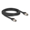 Delock - Patch kabel - RJ-45 (M) do RJ-45 (M) - 3 m - 0.73 cm - U/FTP - CAT 6a - cerná