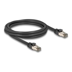 Delock - Sítový kabel - RJ-45 (M) do RJ-45 (M) - 2 m - 7.3 mm - U/FTP - CAT 6a - provedení bez hrbolku - cerná